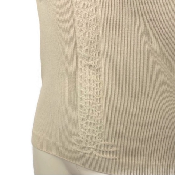 Guess Beige Ribbed Shaper Tank with Built in Cups Smooth Fit soft XS NWOT - Picture 9 of 9